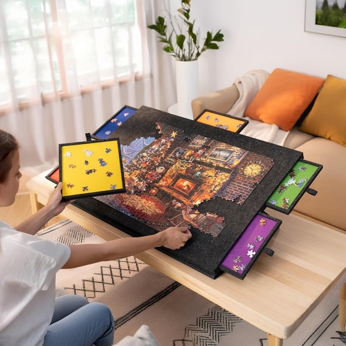 1000pcs puzzle board 6 - puzzle, w/6