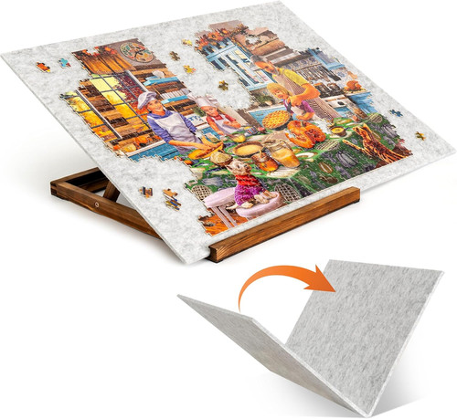Foldable jigsaw puzzle - jigsaw, board
