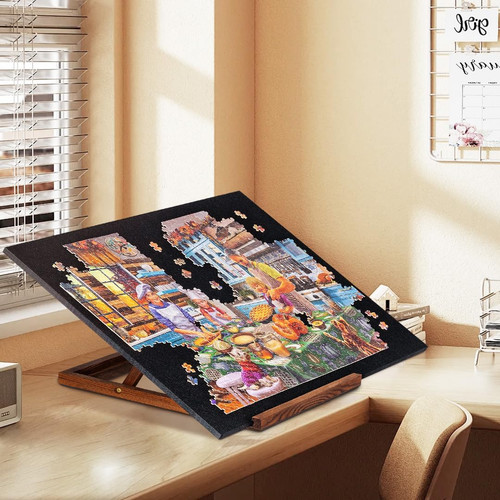 Foldable jigsaw puzzle board - foldable,