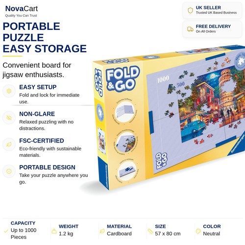Foldable puzzle board handy - puzzle,